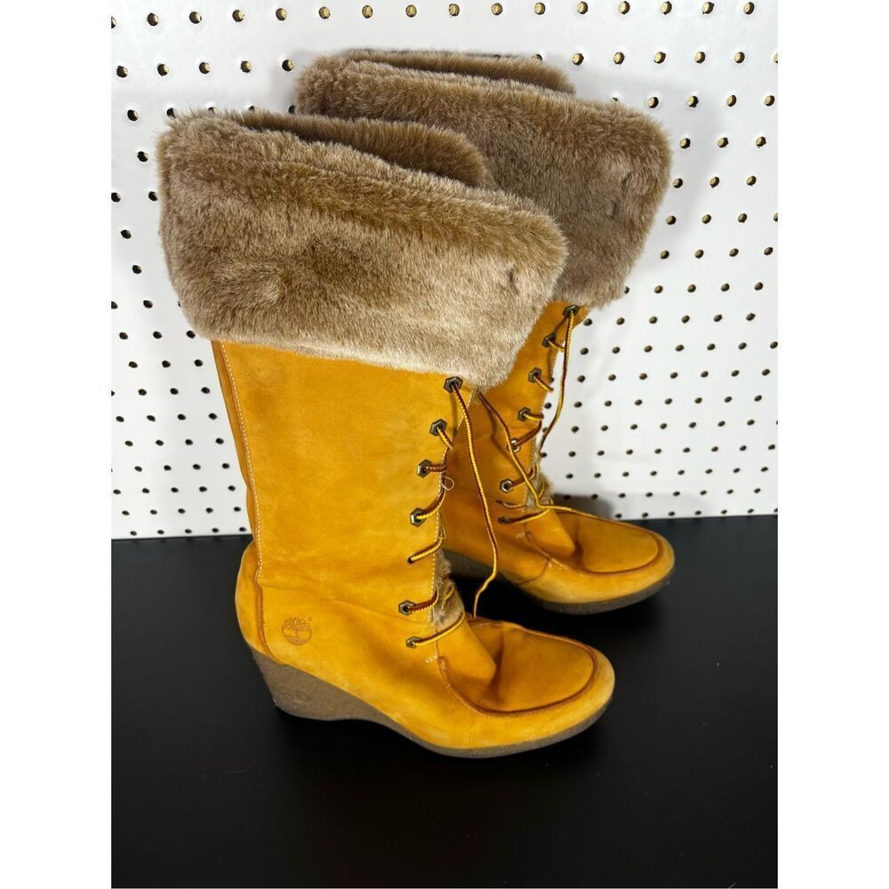 Women's Tan Fur-Lined Boots